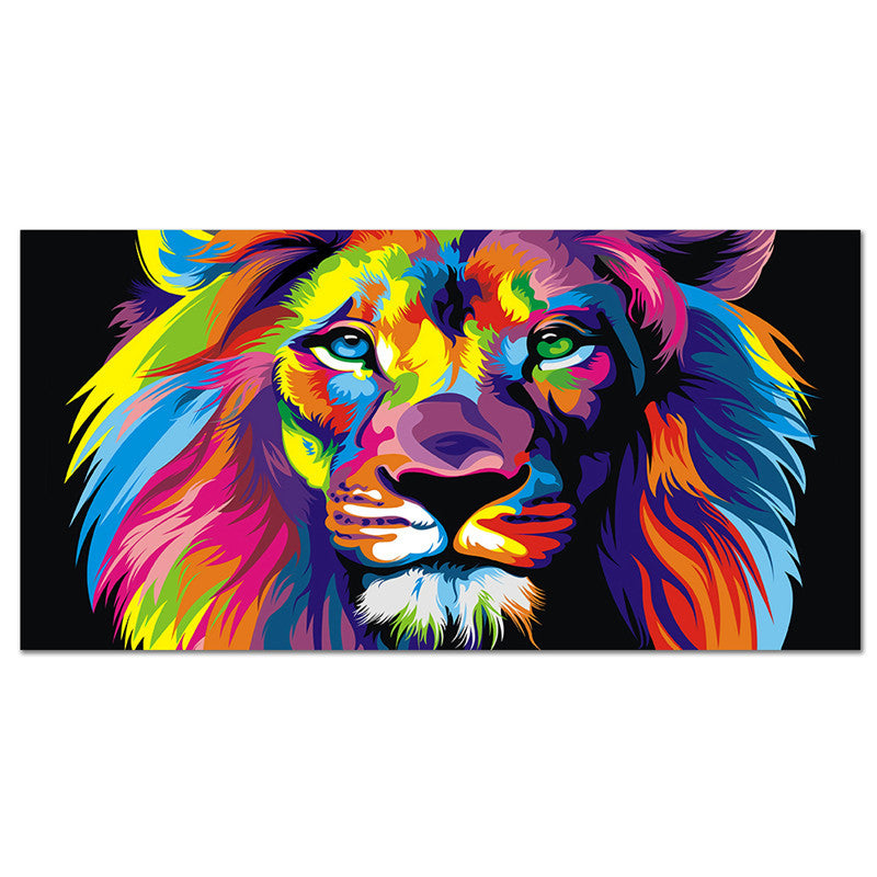 Colorful Lion Canvas Painting Wall Art