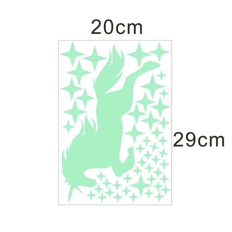 Glow-in-the-Dark Unicorn Wall Stickers