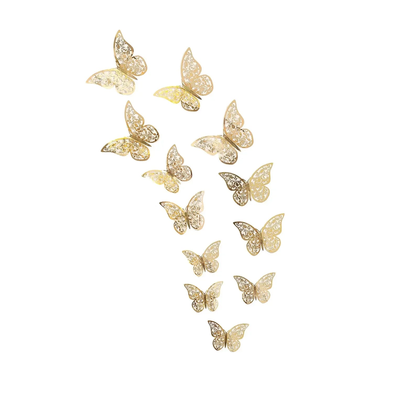 12PCS 3D Metal Butterfly Wall Decor