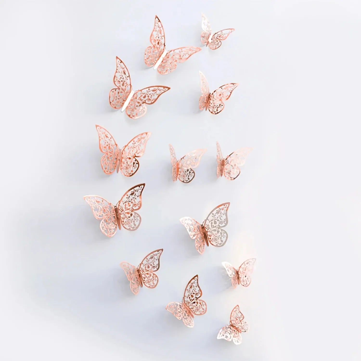 12PCS 3D Metal Butterfly Wall Decor