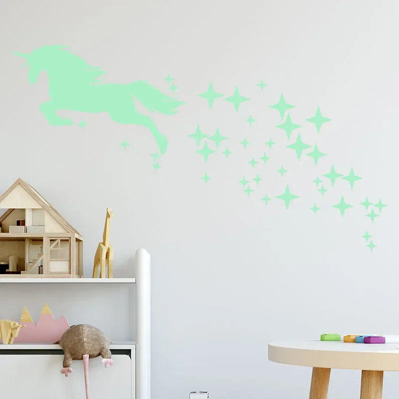 Glow-in-the-Dark Unicorn Wall Stickers