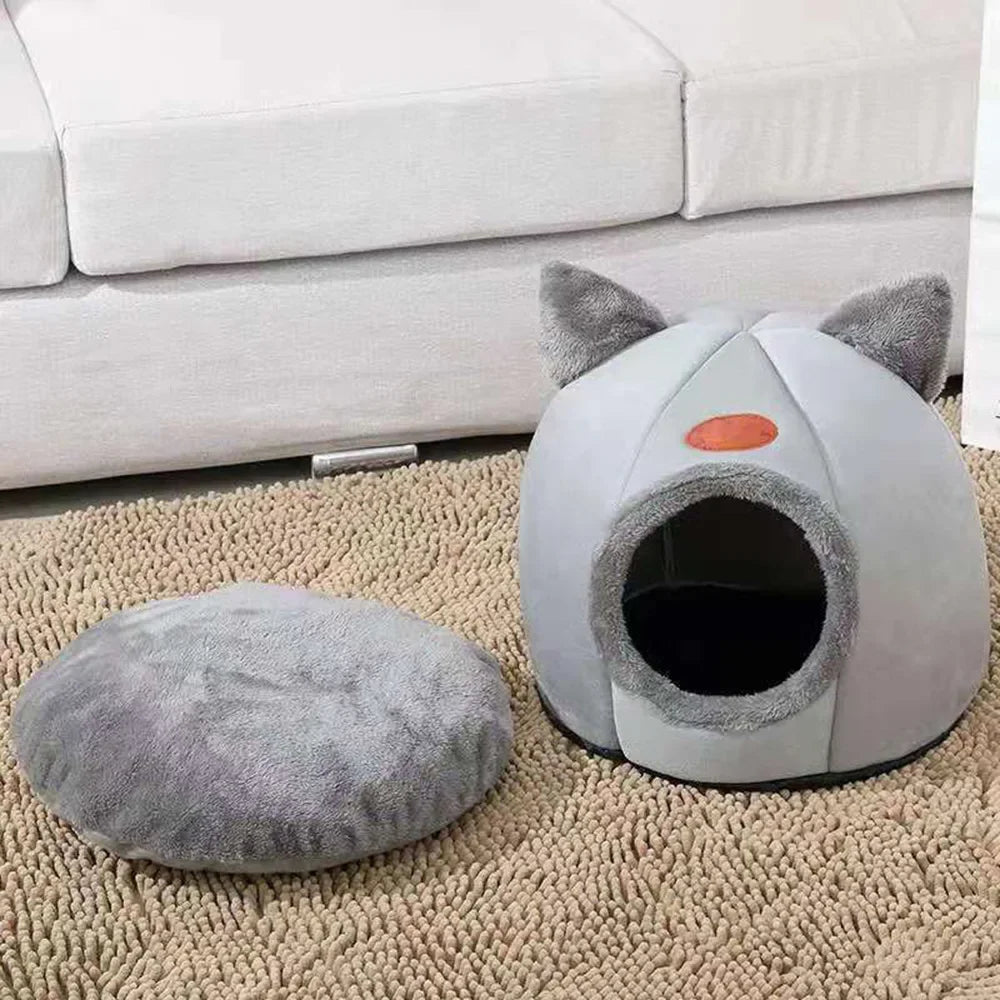 Bed Cats Winter Warm And Cold Proof Pet Home Nest Cat Accessories Cat Cave Bed Cat House Pet Supplies Cat beds for indoor Cats