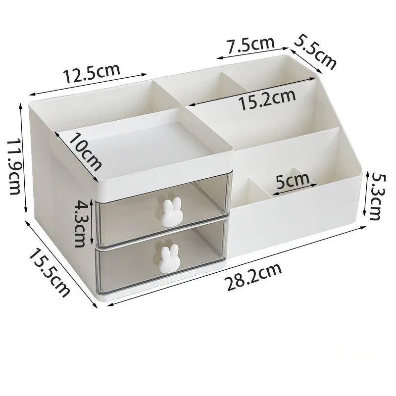 Transparent Desktop Organizer with Drawers