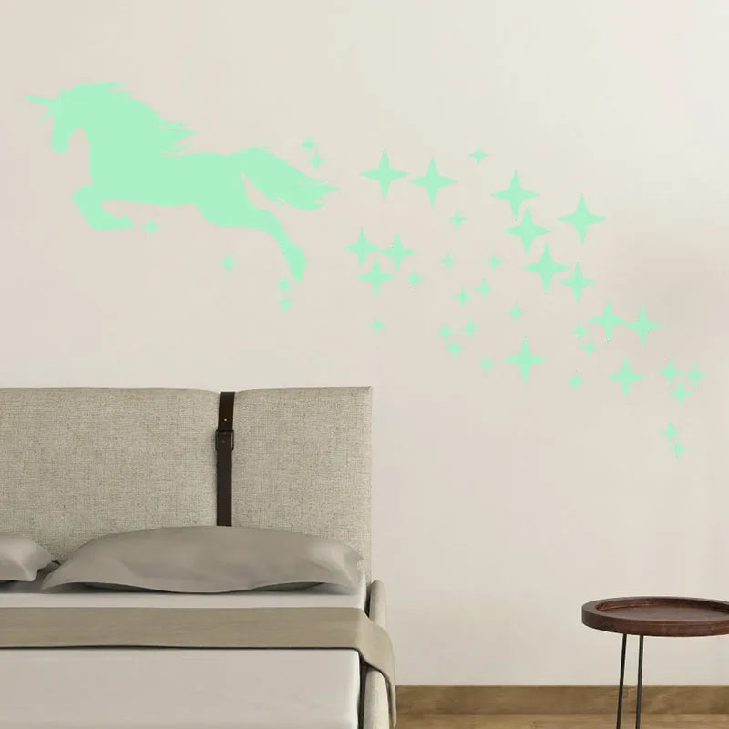 Glow-in-the-Dark Unicorn Wall Stickers
