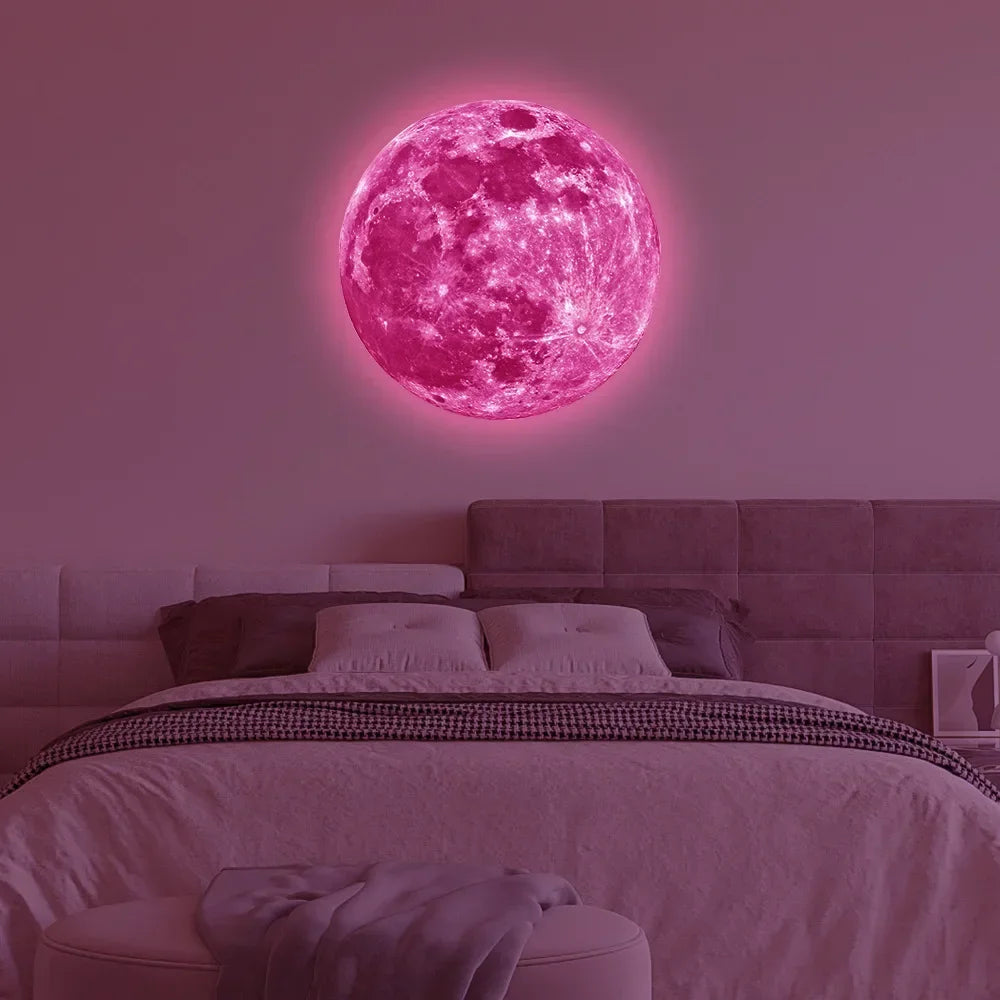 3D Glow-in-the-Dark Moon Sticker