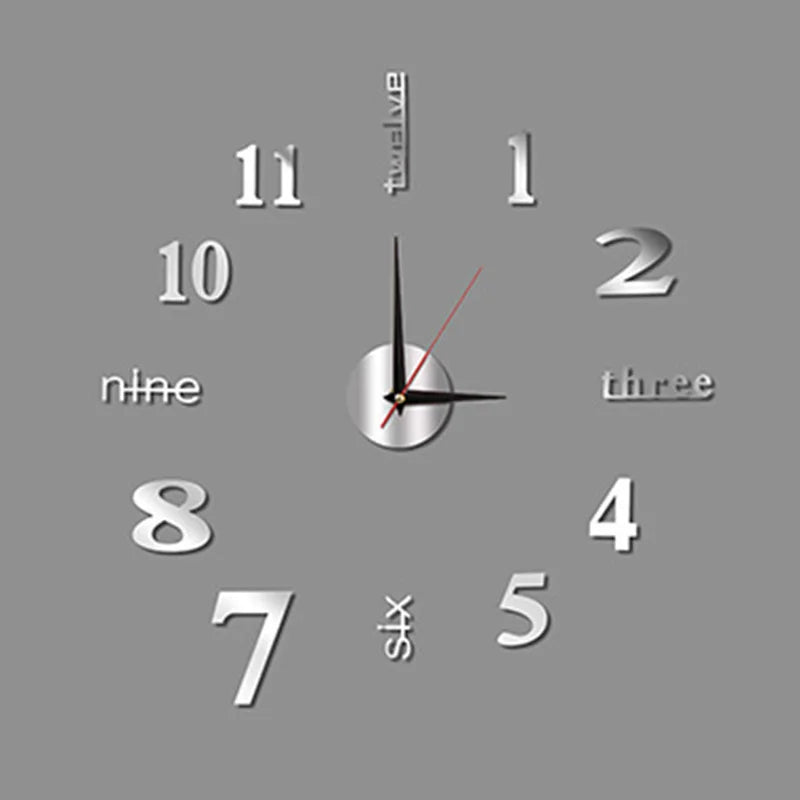 3D DIY Wall Clock Decor