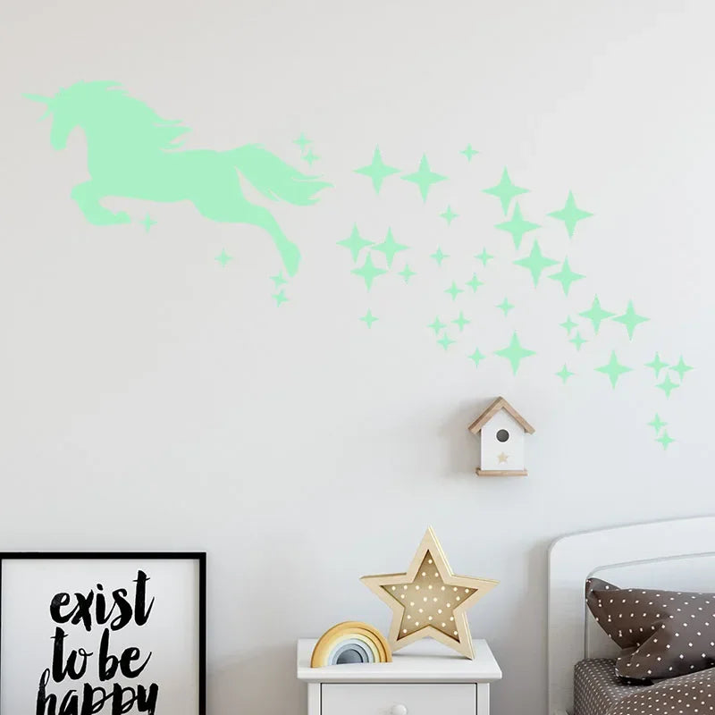 Glow-in-the-Dark Unicorn Wall Stickers