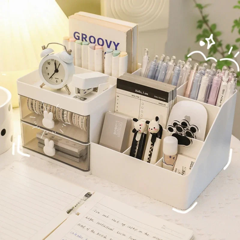 Transparent Desktop Organizer with Drawers