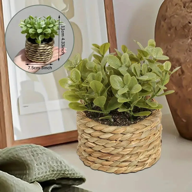 Small Faux Potted Plant Decor
