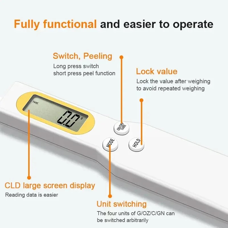 500g Digital Measuring Spoon Scale with LCD Display