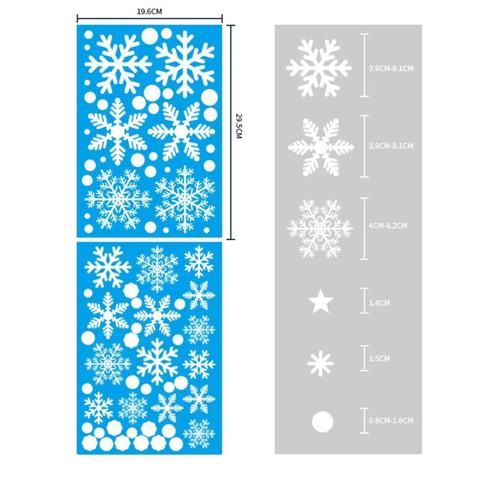 Christmas Snowflake Window Clings Festive Glass Decor