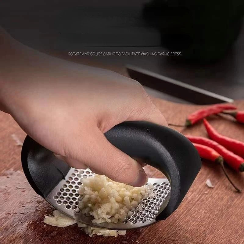 Stainless Steel Garlic Press & Crusher
