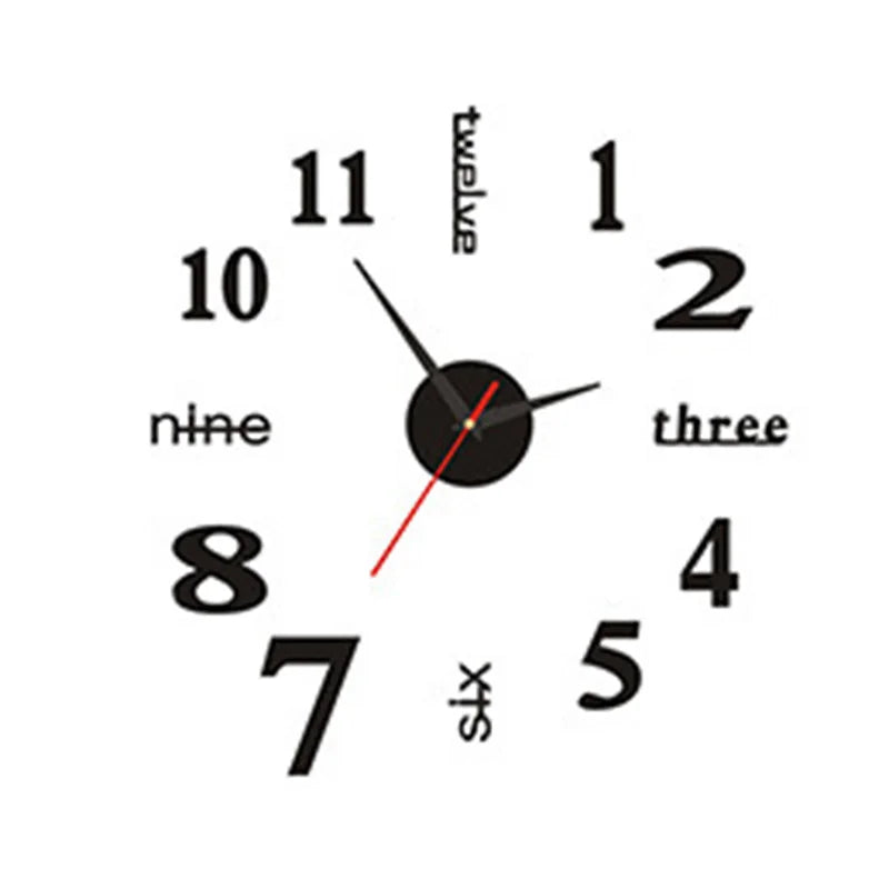 3D DIY Wall Clock Decor