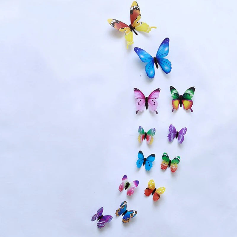 12PCS 3D Luminous Butterfly Wall Stickers Wallpaper