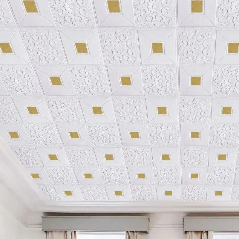 3D Ceiling Foam Panel Wallpaper