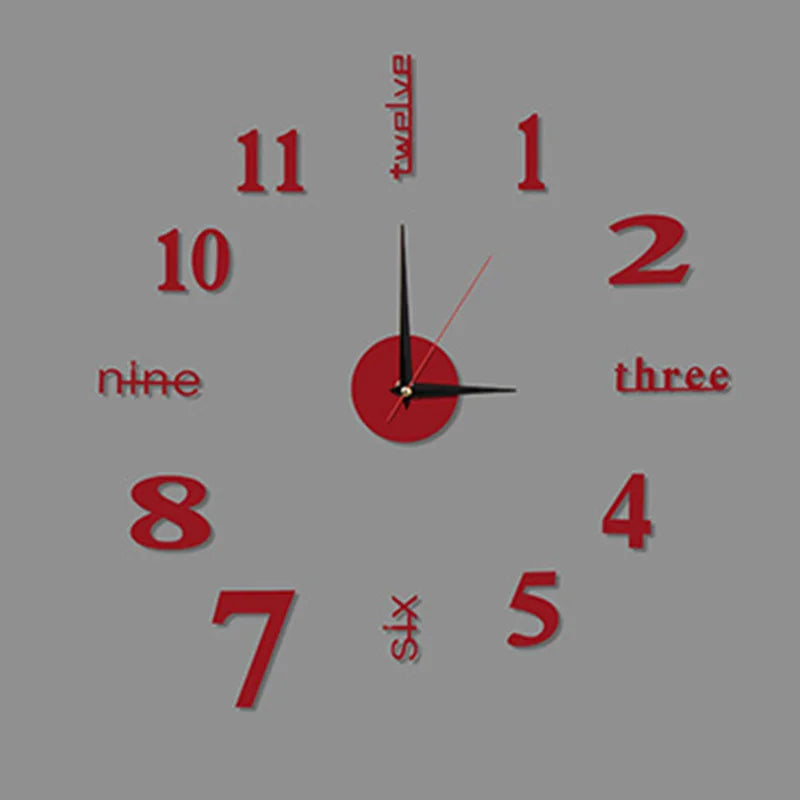 3D DIY Wall Clock Decor