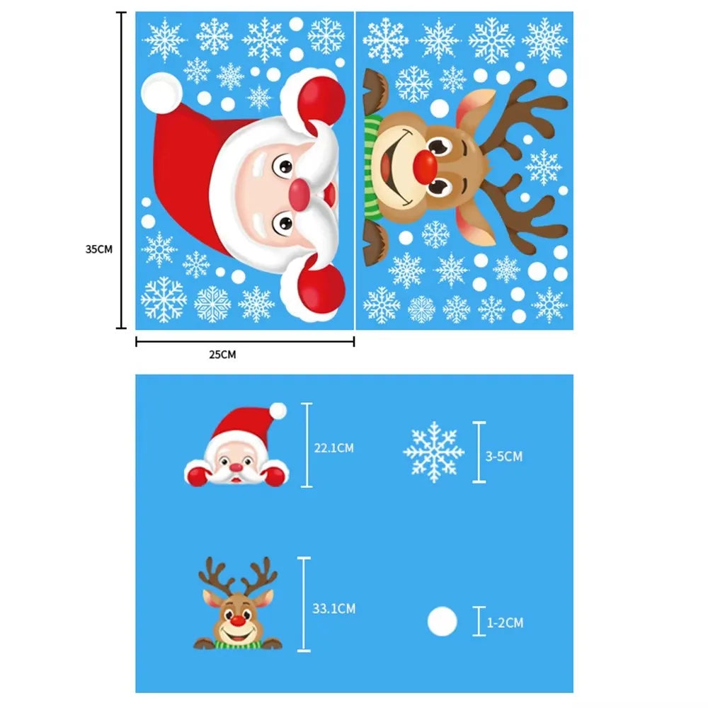 Christmas Snowflake Window Clings Festive Glass Decor