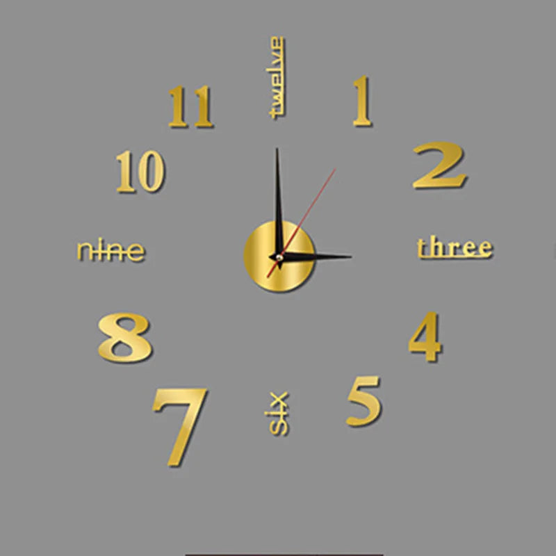 3D DIY Wall Clock Decor