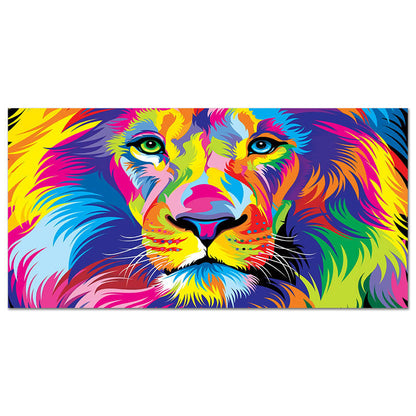 Colorful Lion Canvas Painting Wall Art