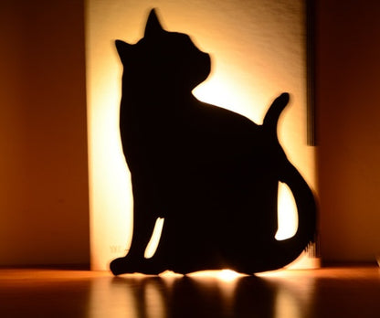 LED Animal Dog Cat Shape Smart Sound Wall Lamp