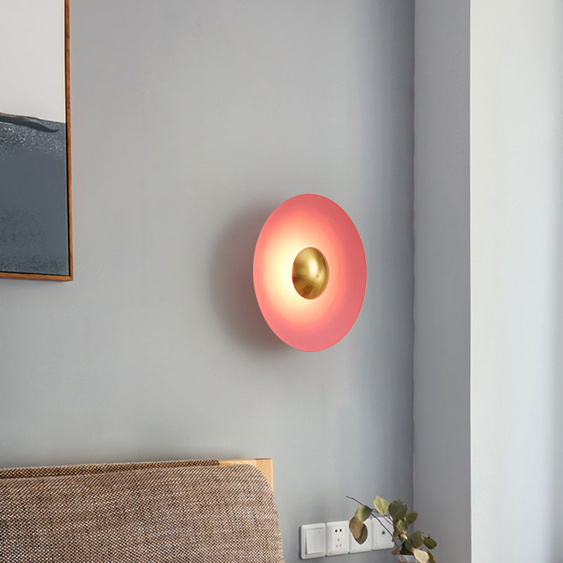 Bedside Background Wall Round Led Wall Lamp