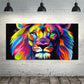 Colorful Lion Canvas Painting Wall Art