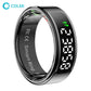 R12 Smart Ring – Touch Display, Wireless Charging, Health Tracker (5ATM Waterproof)