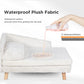 L-Shaped Plush Pet Sofa Bed | Waterproof Cushion & Solid Wood Frame