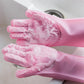 Silicone Dishwashing Gloves with Scrubber