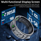 R12 Smart Ring – Touch Display, Wireless Charging, Health Tracker (5ATM Waterproof)