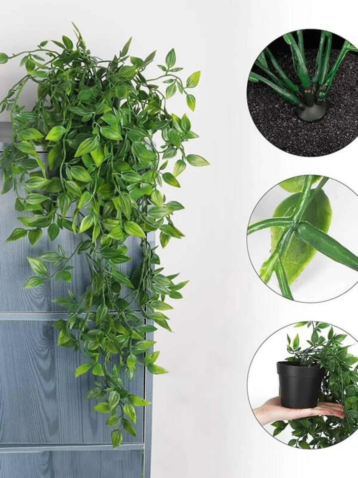 Artificial Hanging Ivy Vine 34in Fake Greenery Decor