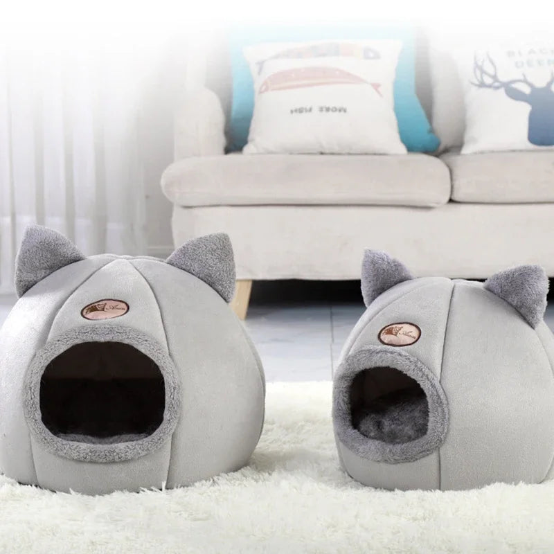 Bed Cats Winter Warm And Cold Proof Pet Home Nest Cat Accessories Cat Cave Bed Cat House Pet Supplies Cat beds for indoor Cats