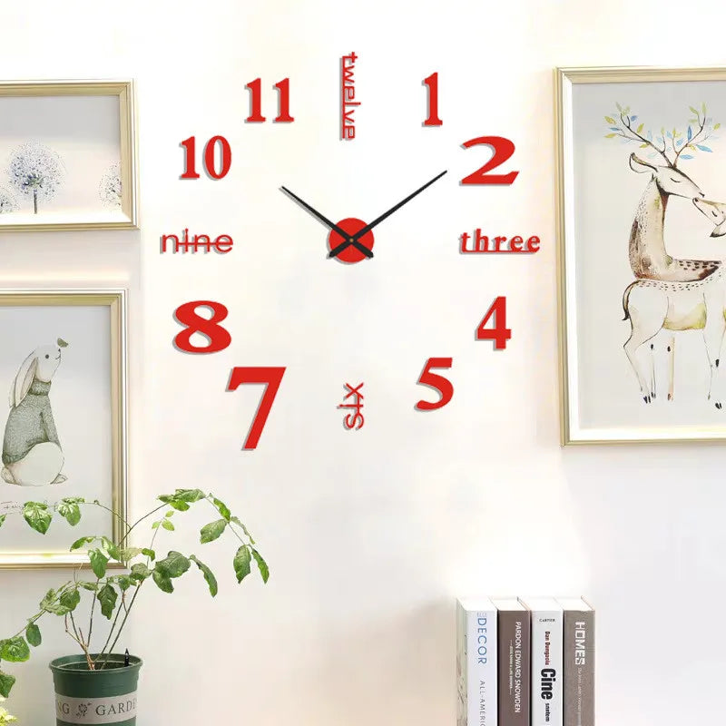 3D DIY Wall Clock Decor