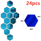 3D Hexagon Mirror Wall Stickers