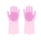Silicone Dishwashing Gloves with Scrubber