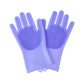 Silicone Dishwashing Gloves with Scrubber