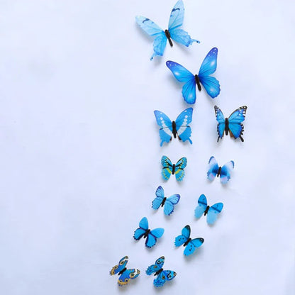 12PCS 3D Luminous Butterfly Wall Stickers Wallpaper