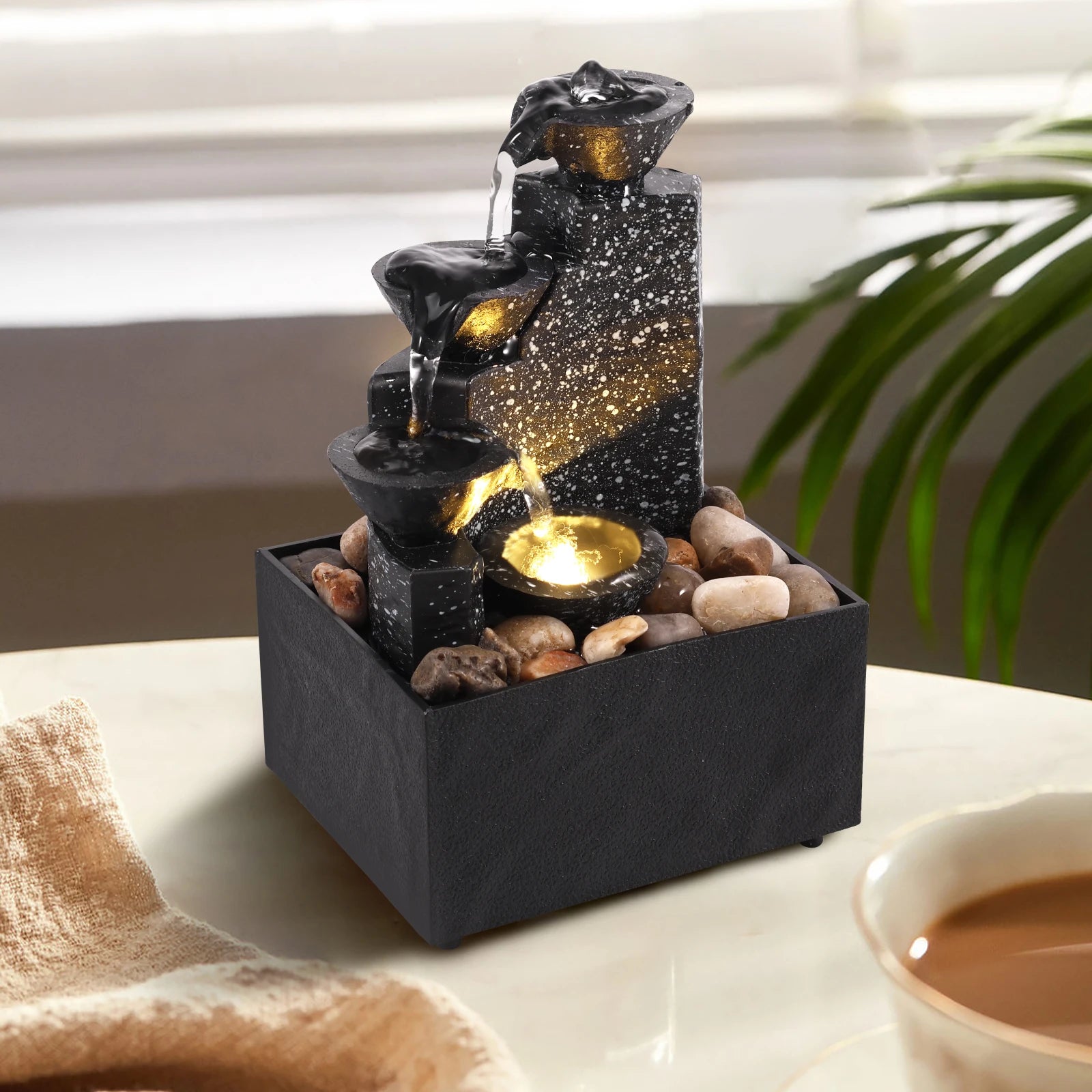Glow Tabletop Waterfall Fountain