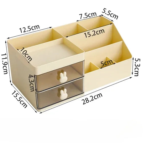 Transparent Desktop Organizer with Drawers