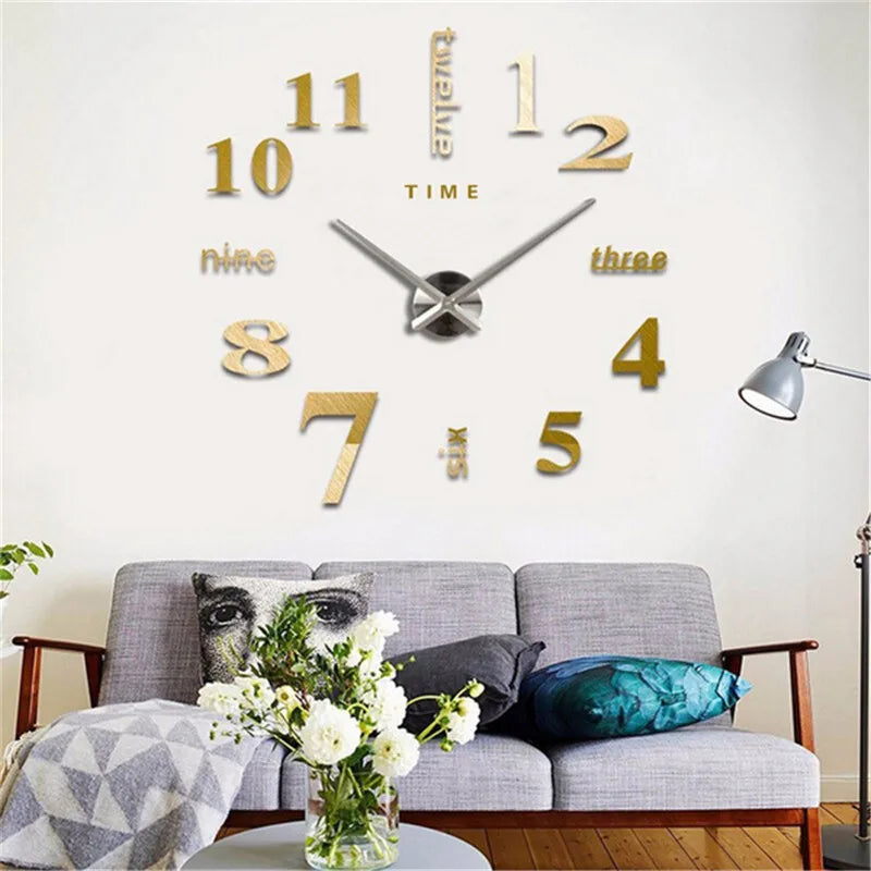3D DIY Wall Clock Decor