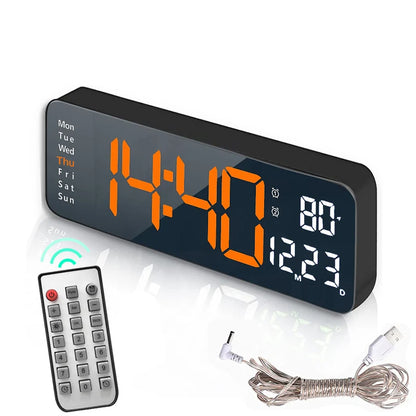 Smart LED Night Alarm Clock with Thermometer & Calendar