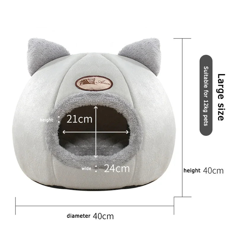 Bed Cats Winter Warm And Cold Proof Pet Home Nest Cat Accessories Cat Cave Bed Cat House Pet Supplies Cat beds for indoor Cats