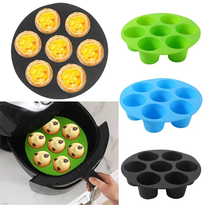 Air Fryer Baking Pan & Silicone Muffin Mould Set