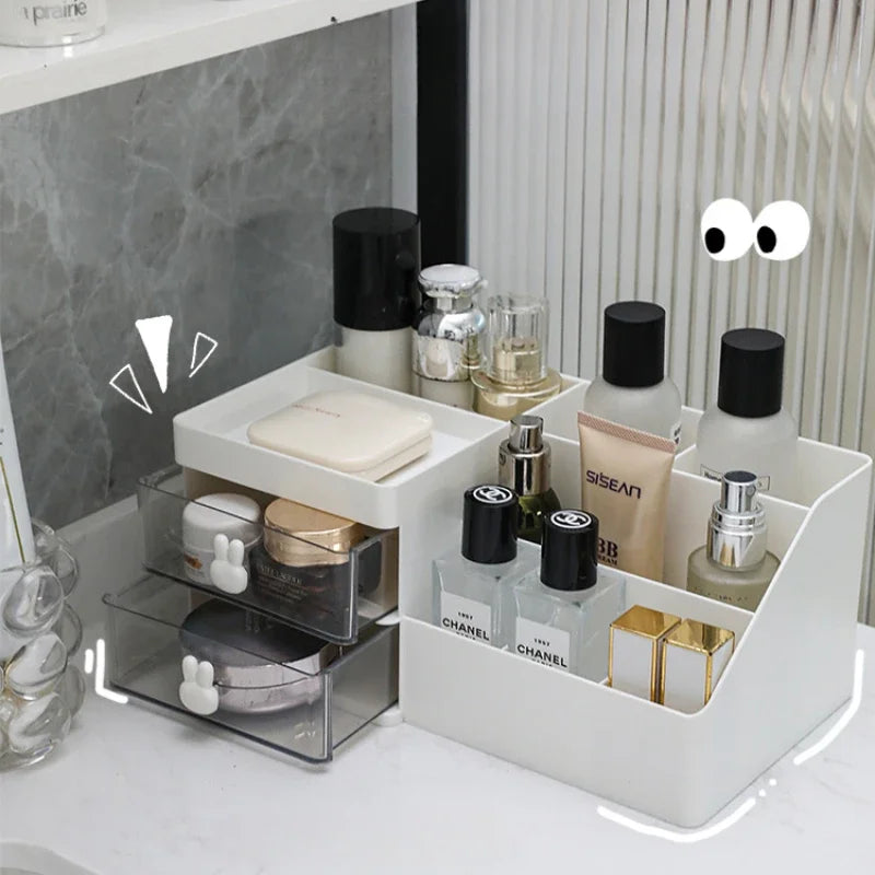 Transparent Desktop Organizer with Drawers