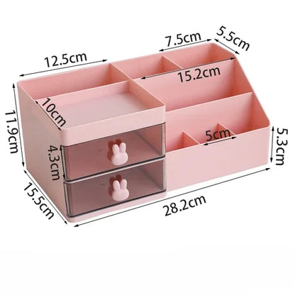 Transparent Desktop Organizer with Drawers