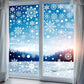 Christmas Snowflake Window Clings Festive Glass Decor