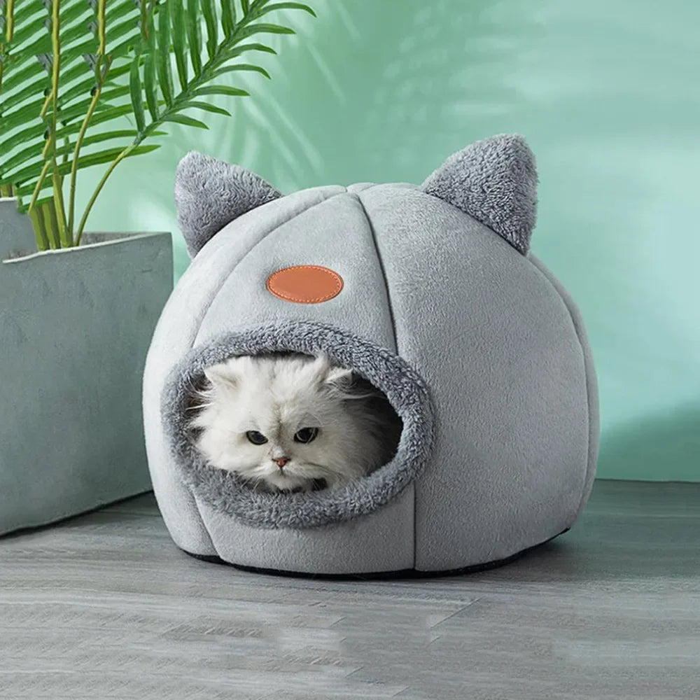 Bed Cats Winter Warm And Cold Proof Pet Home Nest Cat Accessories Cat Cave Bed Cat House Pet Supplies Cat beds for indoor Cats