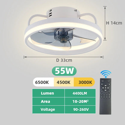 2-in-1 Smart Ceiling Fan with LED Light