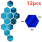 3D Hexagon Mirror Wall Stickers
