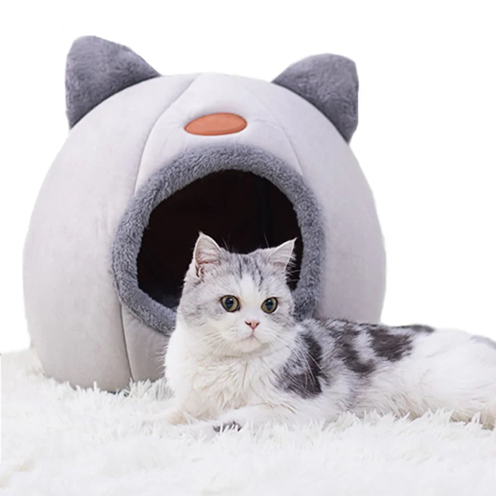 Bed Cats Winter Warm And Cold Proof Pet Home Nest Cat Accessories Cat Cave Bed Cat House Pet Supplies Cat beds for indoor Cats